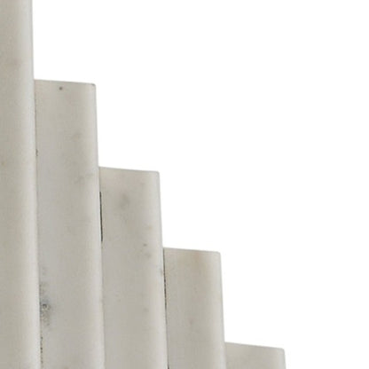 Set of Two 9" White Polyresin Decorative Bookends