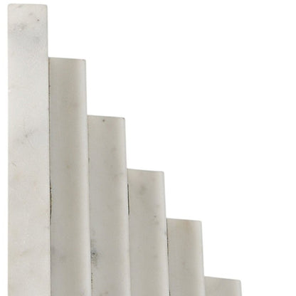 Set of Two 9" White Polyresin Decorative Bookends