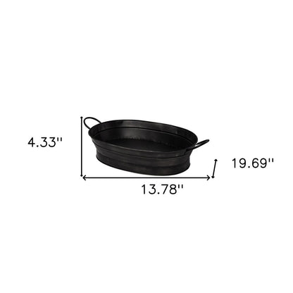 14" Black Metal Basket