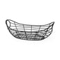 22" Black Metal Oval Storage Basket