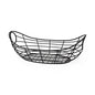 22" Black Metal Oval Storage Basket