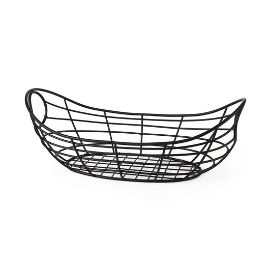 22" Black Metal Basket