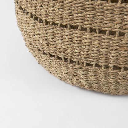 Set of Two 18" Brown Wicker Basket