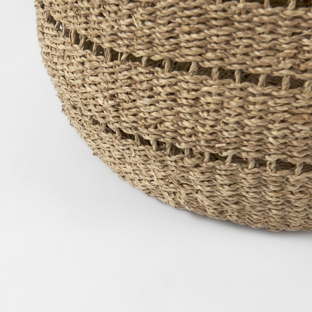 Set of Two Brown Wicker Baskets