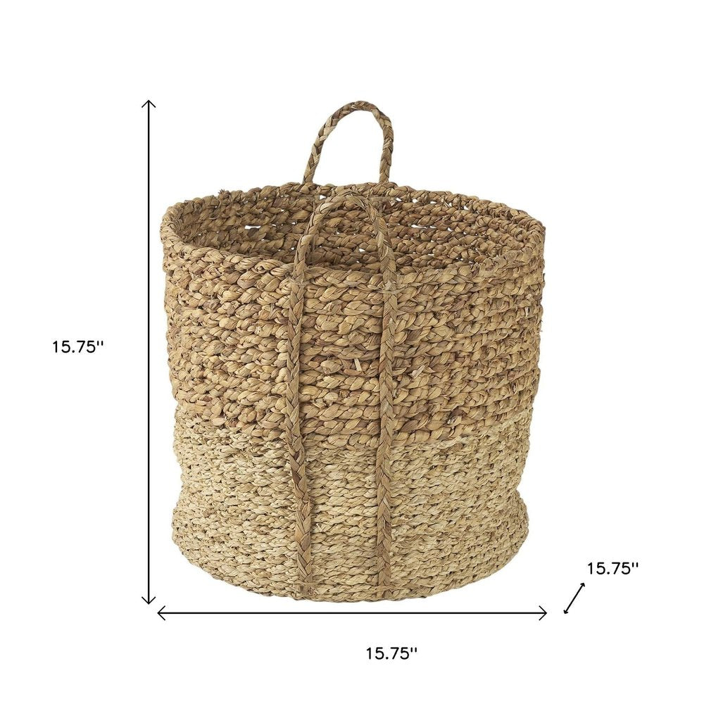 Set of Three Brown Wicker Basket