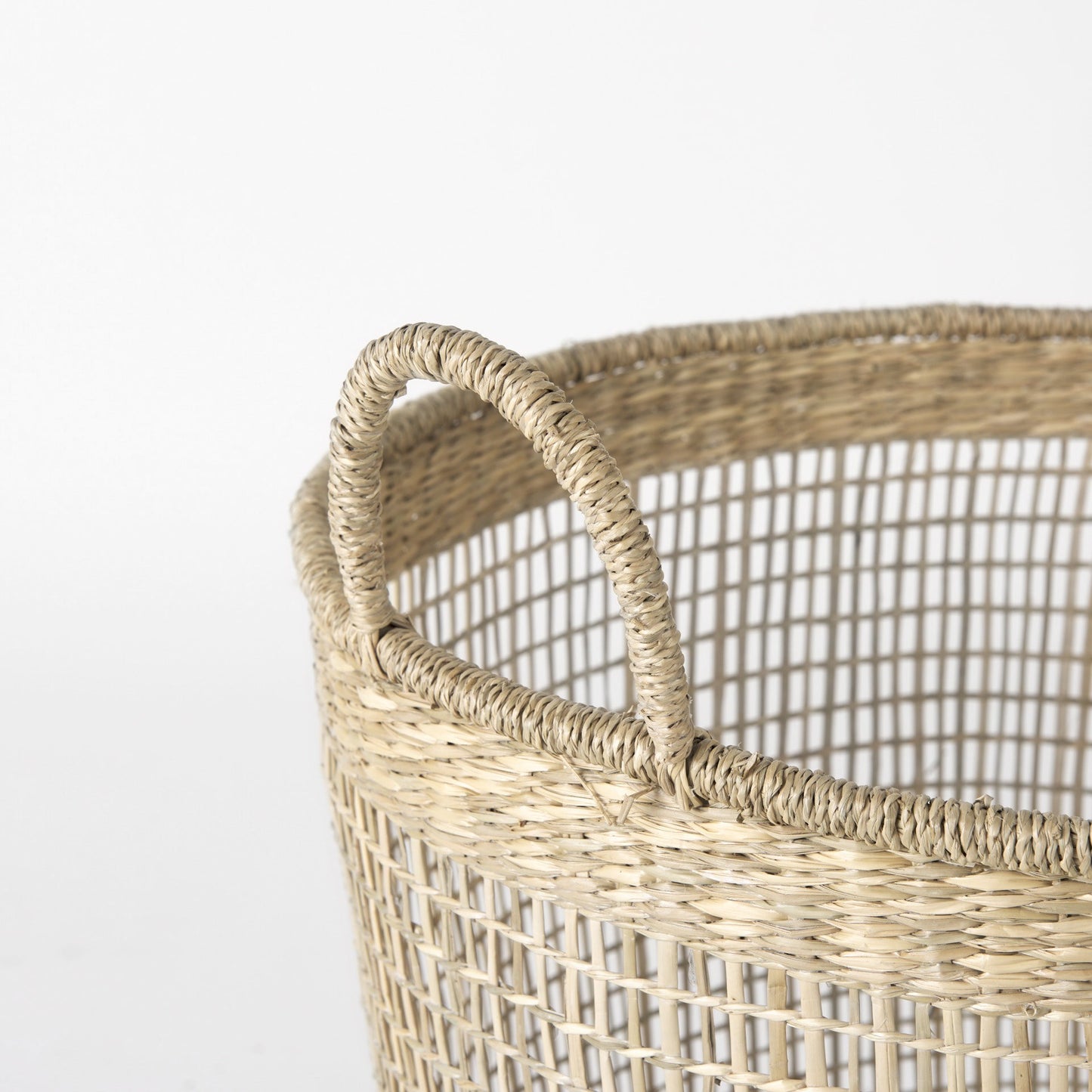 Set of Three 20" Natural Wicker Basket