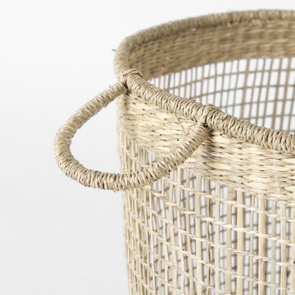 Set of Three 20" Natural Wicker Basket