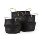 Set of Three Black Wicker Basket