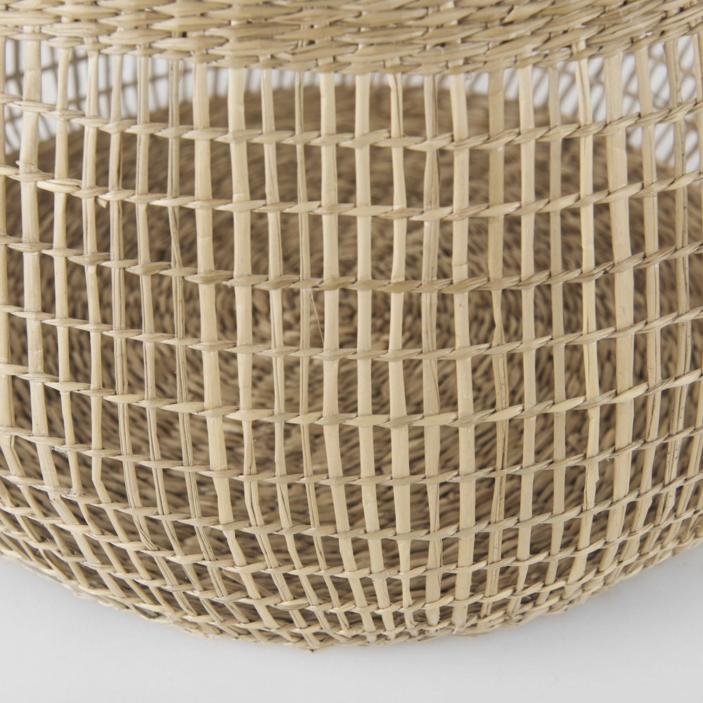 Set of Two Brown Wicker Basket