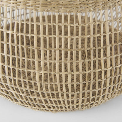Set of Two Brown Wicker Basket