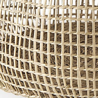 Set of Two Brown Wicker Basket