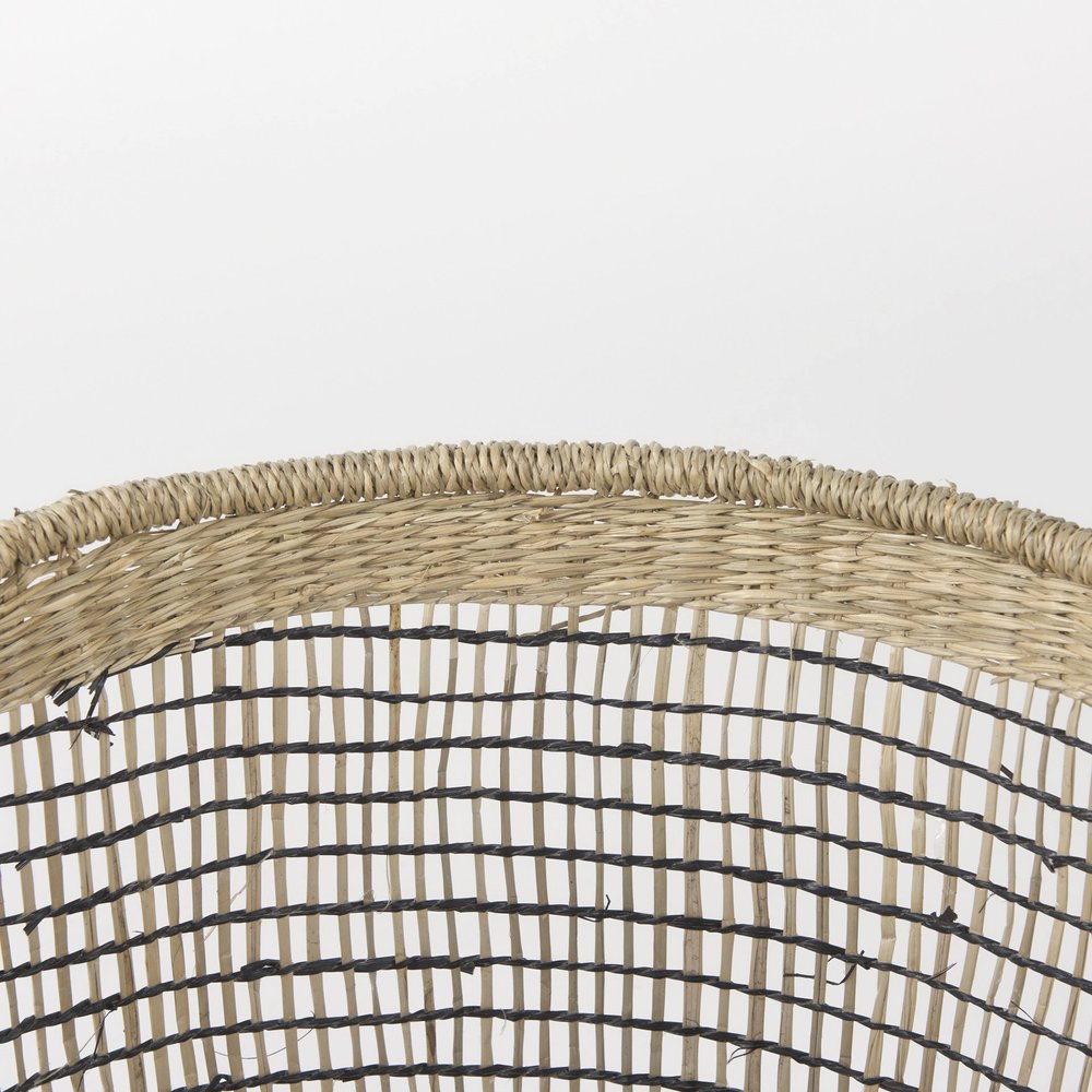 Set of Three Light Brown Wicker Basket