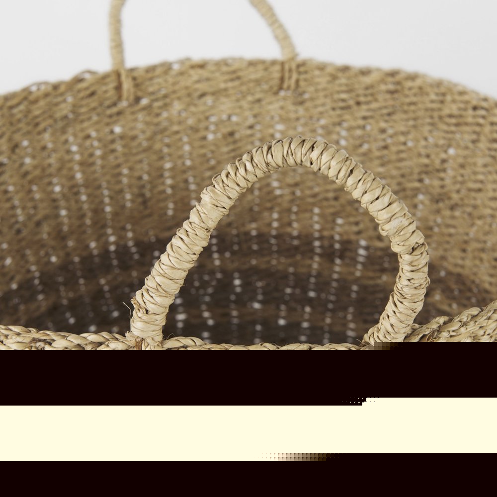 Set of Two Brown Wicker Basket