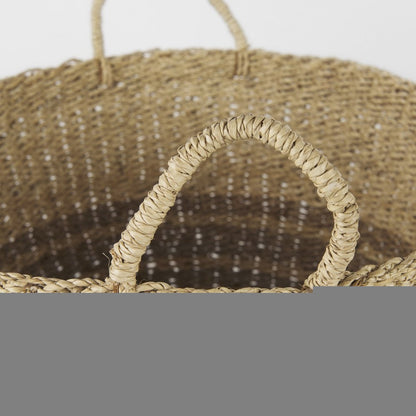 Set of Two Brown Wicker Basket
