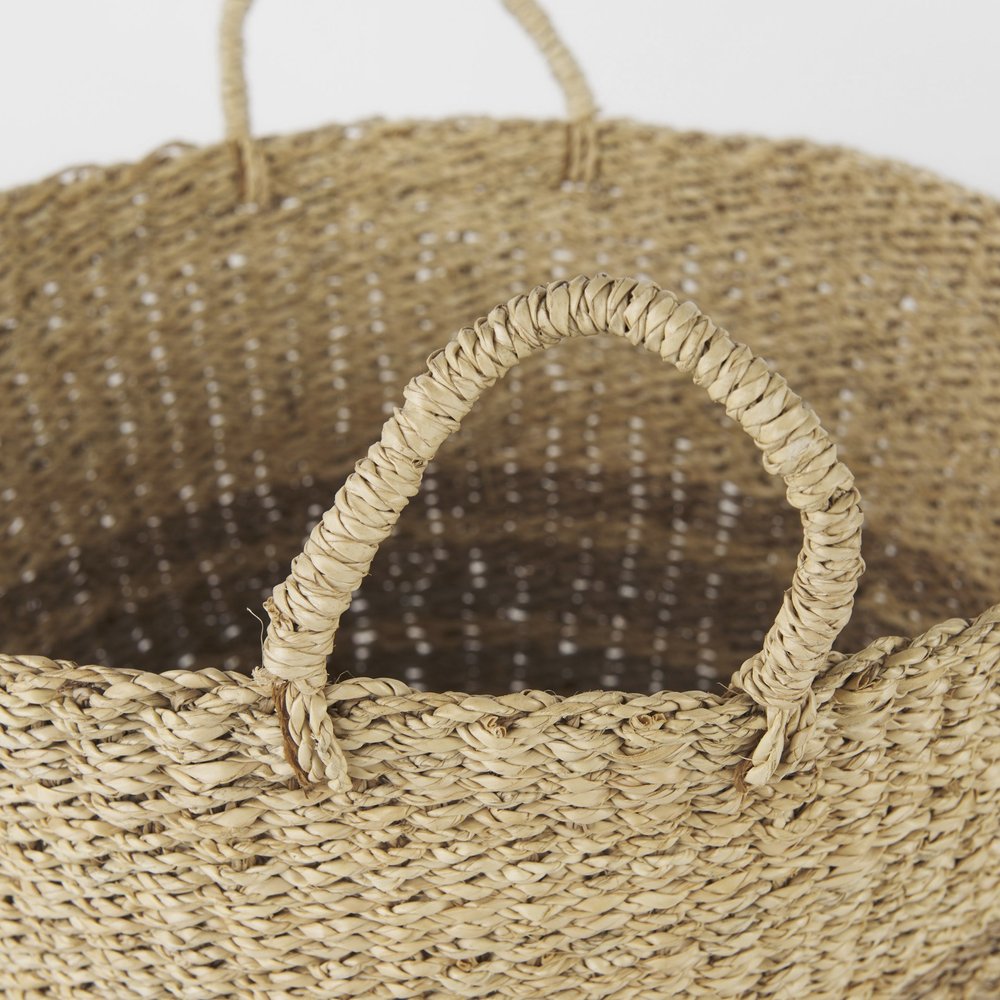 Set of Two Brown Wicker Basket