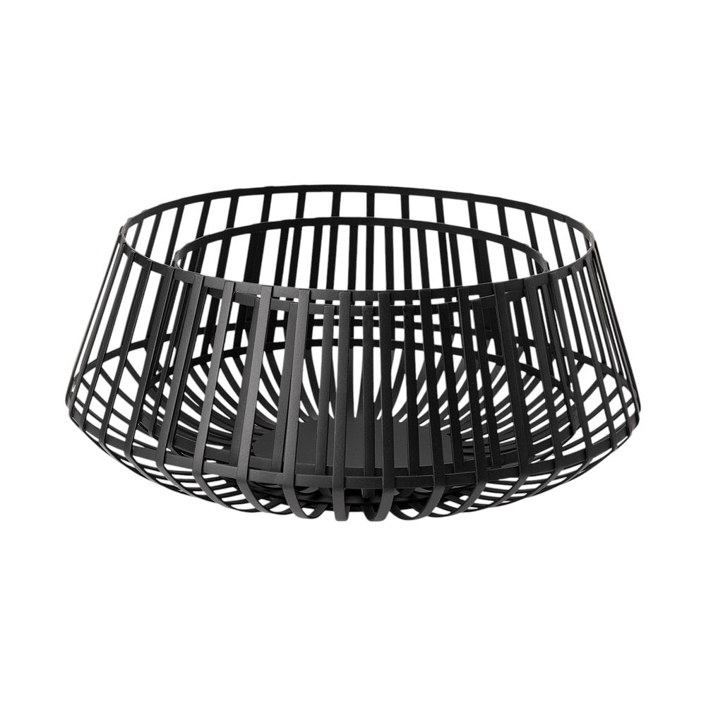 Set of Two Black Metal Decorative Bowl