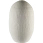 32" Narrow White Textured Ceramic Vase