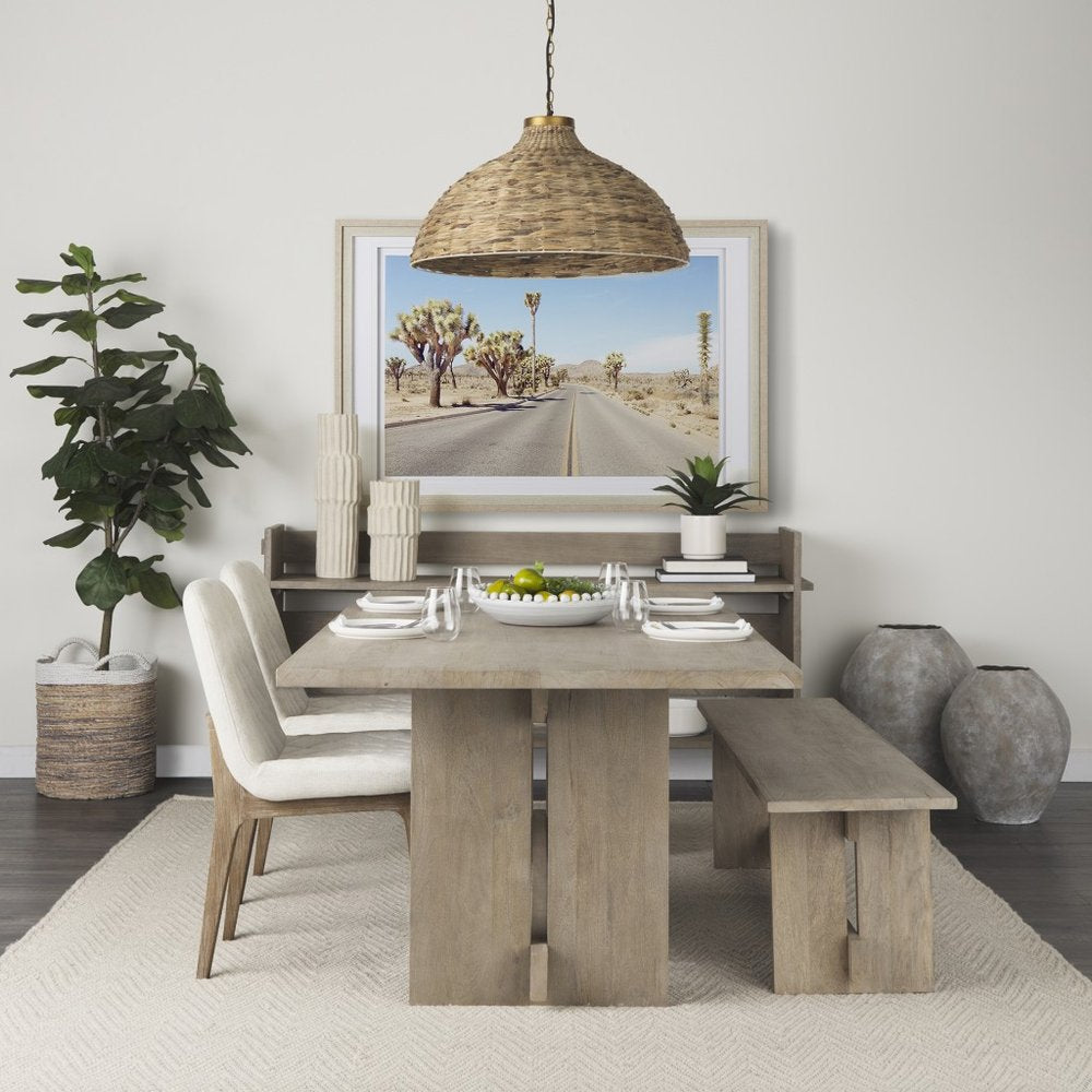 28" Tan Cylinder Ceramic Floor Vase