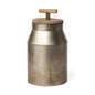 14" Silver Metal Decorative Canister