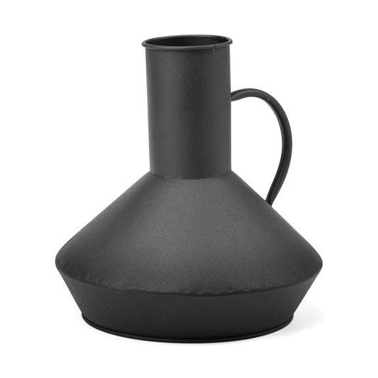 8" Black Metal Decorative Jug