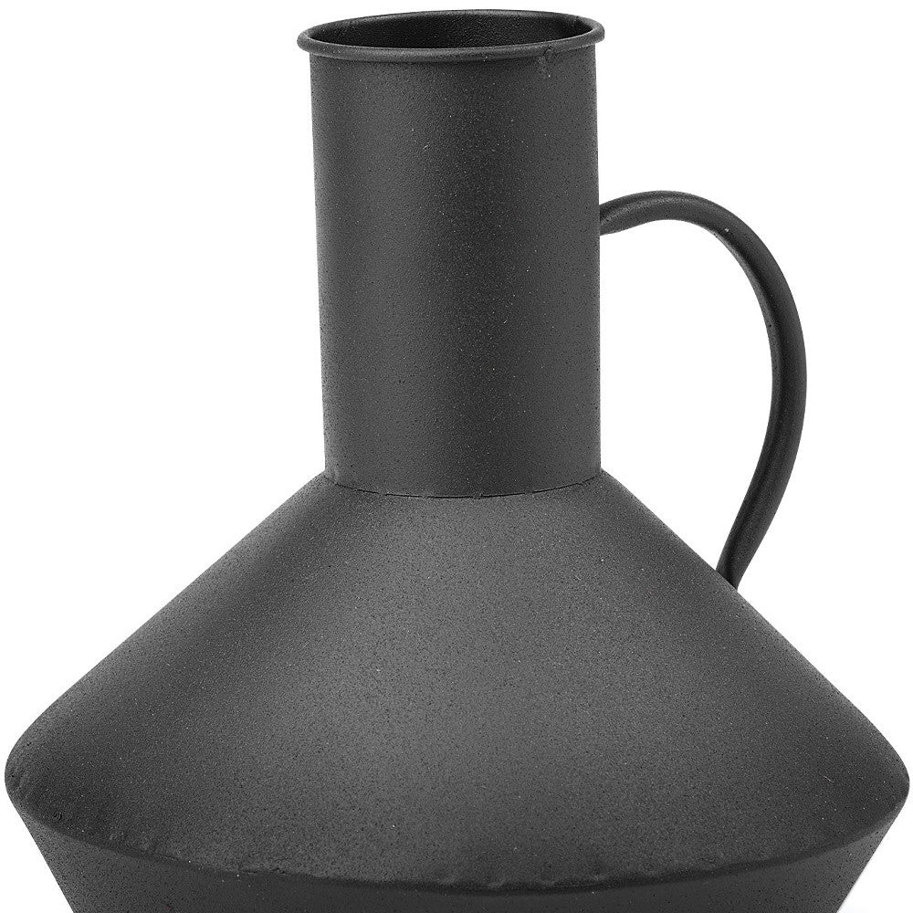 8" Black Metal Decorative Jug