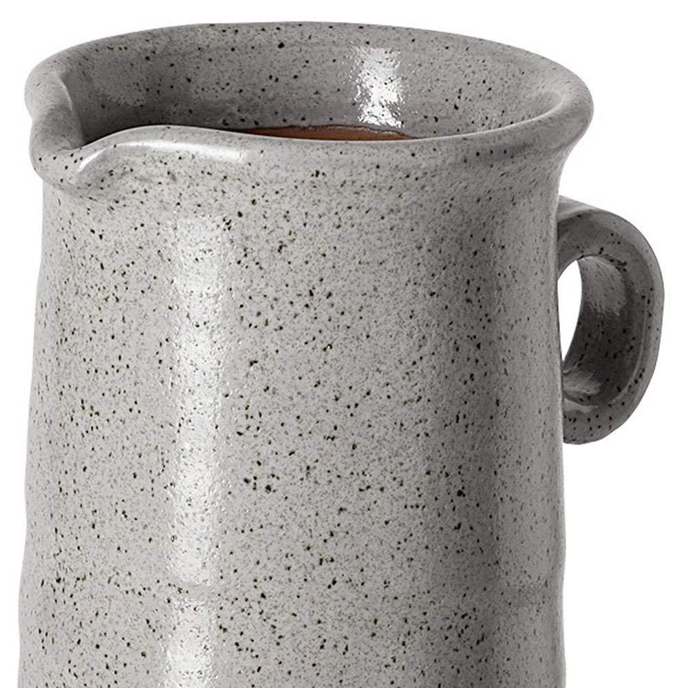 Tall Gray Speckle Decorative Ceramic Jug