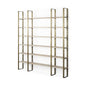 Natural Iron and Solid Wood Six Tier Bookcase