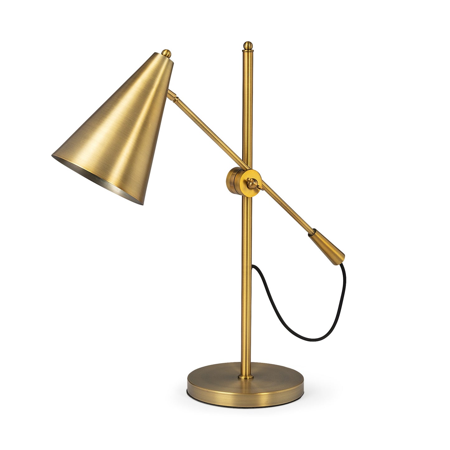 26" Gold Lamp Base LED With Gold Shade