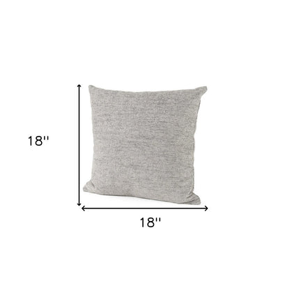 18" Gray Linen Throw Pillow Cover