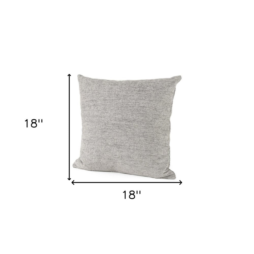 18" Gray Linen Throw Pillow Cover