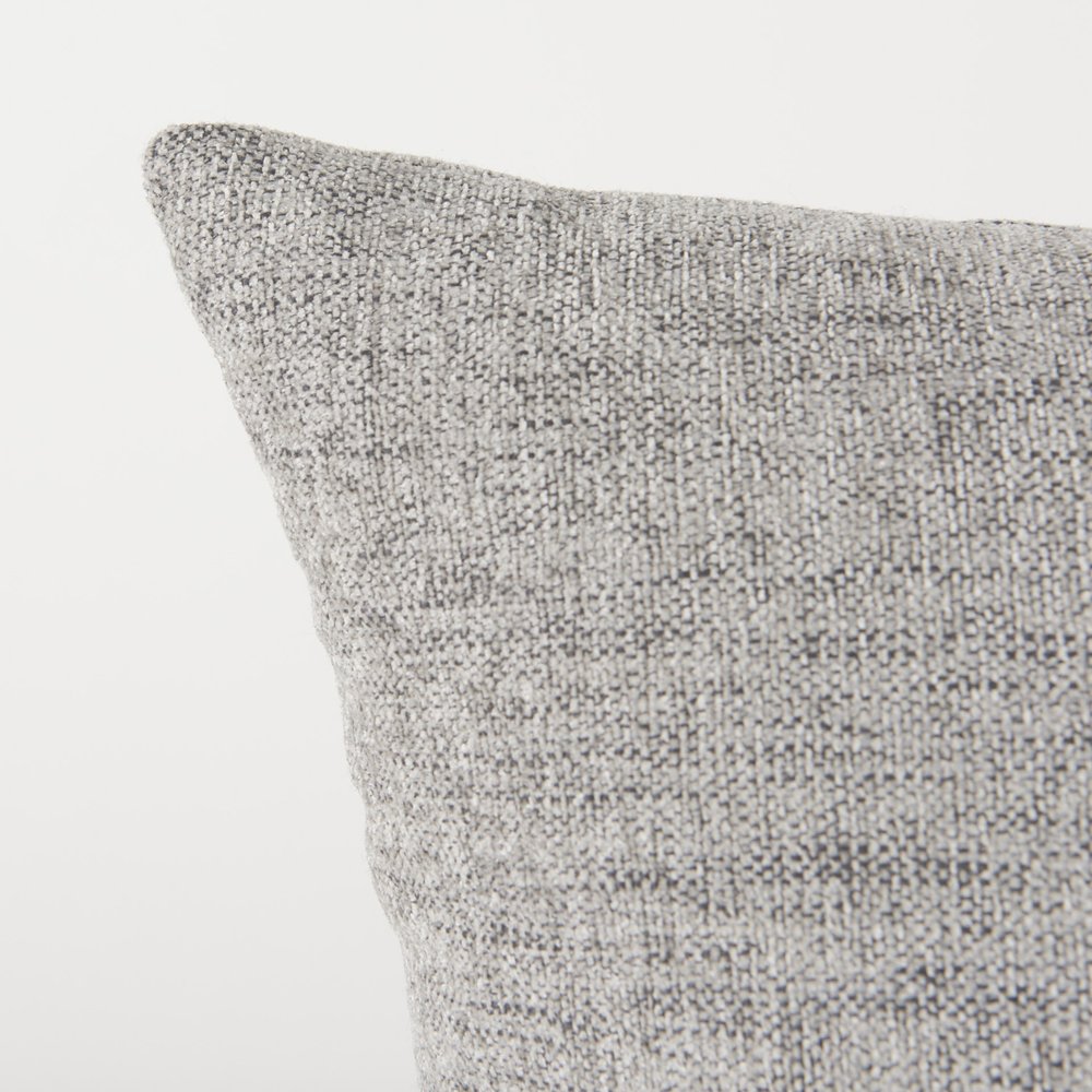 18" Gray Linen Throw Pillow Cover