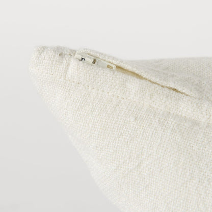 Off White Pillow Cover With  Ash Gray  Stripes