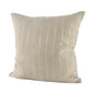 Beige And Gold Striped Pillow Cover