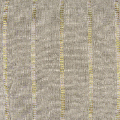 Beige And Gold Striped Pillow Cover