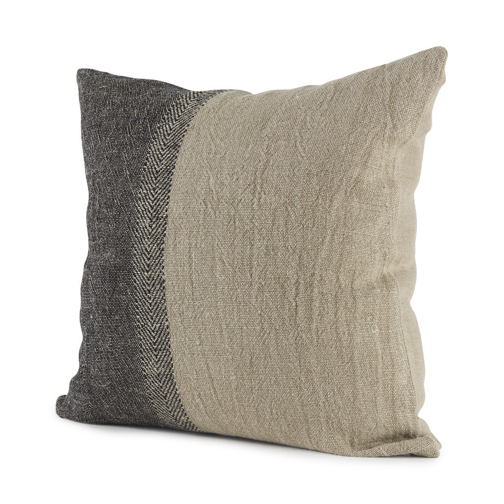 Black And Gray Two Tone Pillow Cover