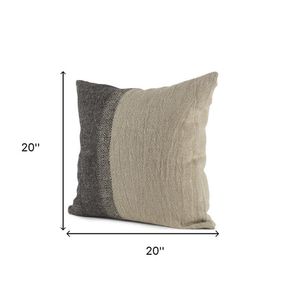 Black And Gray Two Tone Pillow Cover