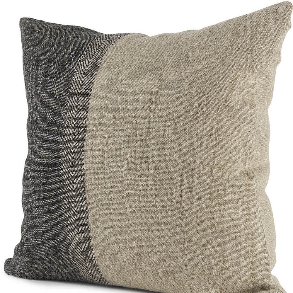 Black And Gray Two Tone Pillow Cover