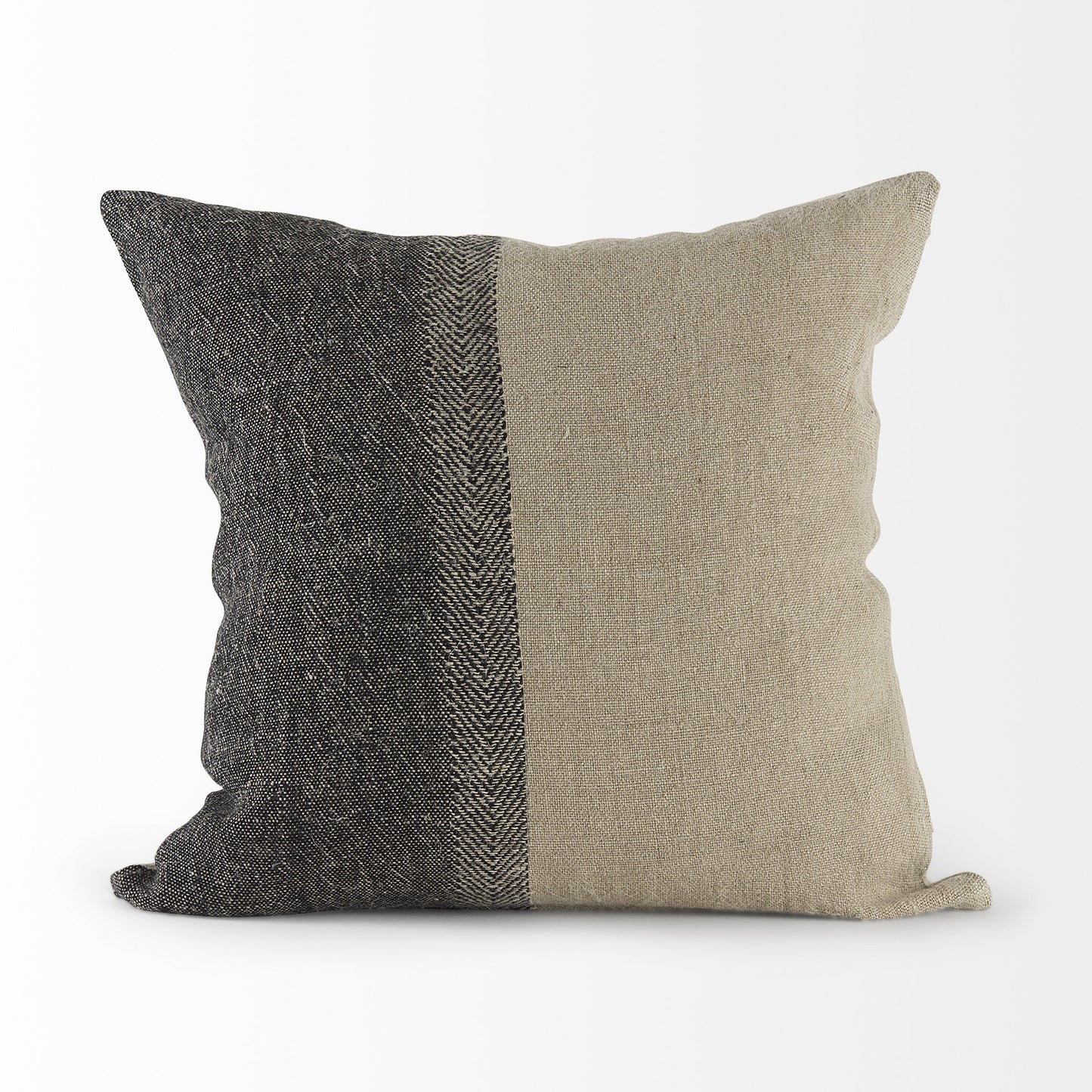 Black And Gray Two Tone Pillow Cover