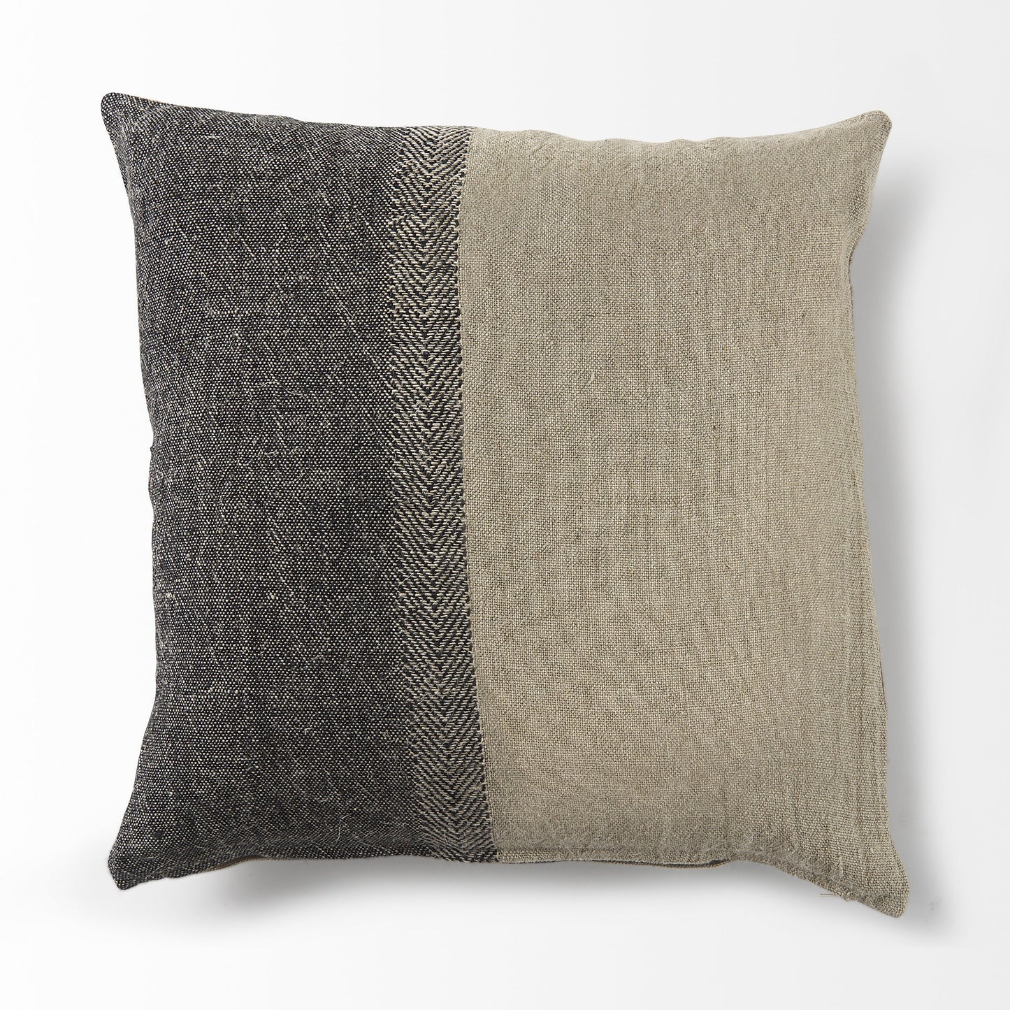 Black And Gray Two Tone Pillow Cover