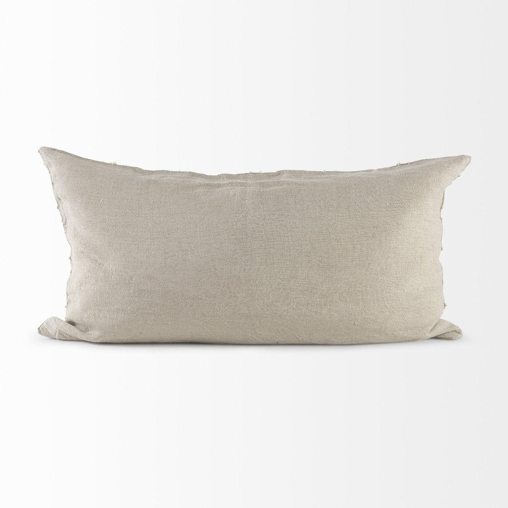 Light Gray Chevron Textured Lumbar Pillow Cover