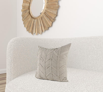 Light Gray Chevron Textured Pillow Cover