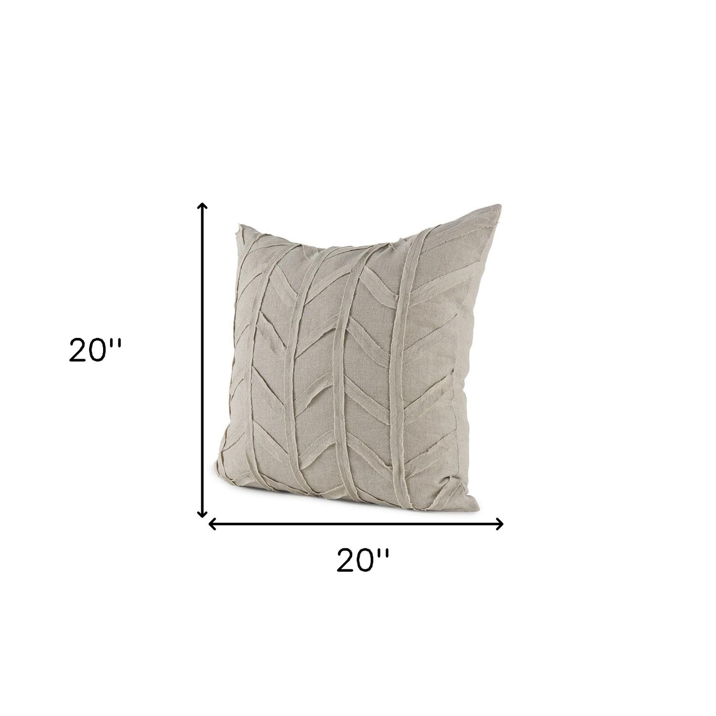 Light Gray Chevron Textured Pillow Cover