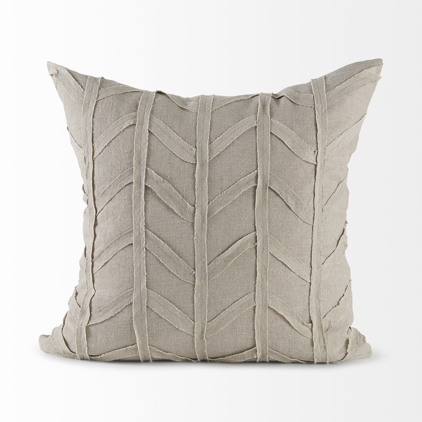 Light Gray Chevron Textured Pillow Cover