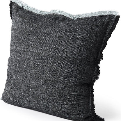 20" Gray Linen Throw Pillow Cover