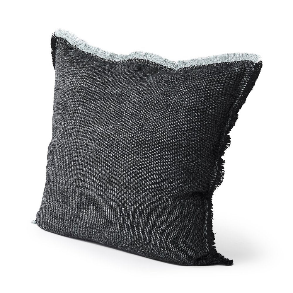 20" Gray Linen Throw Pillow Cover