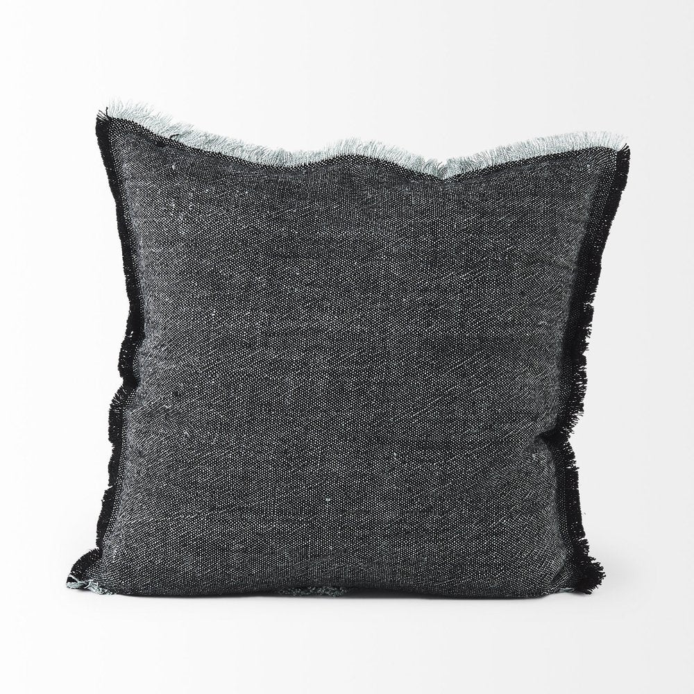 20" Gray Linen Throw Pillow Cover