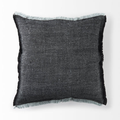 20" Gray Linen Throw Pillow Cover