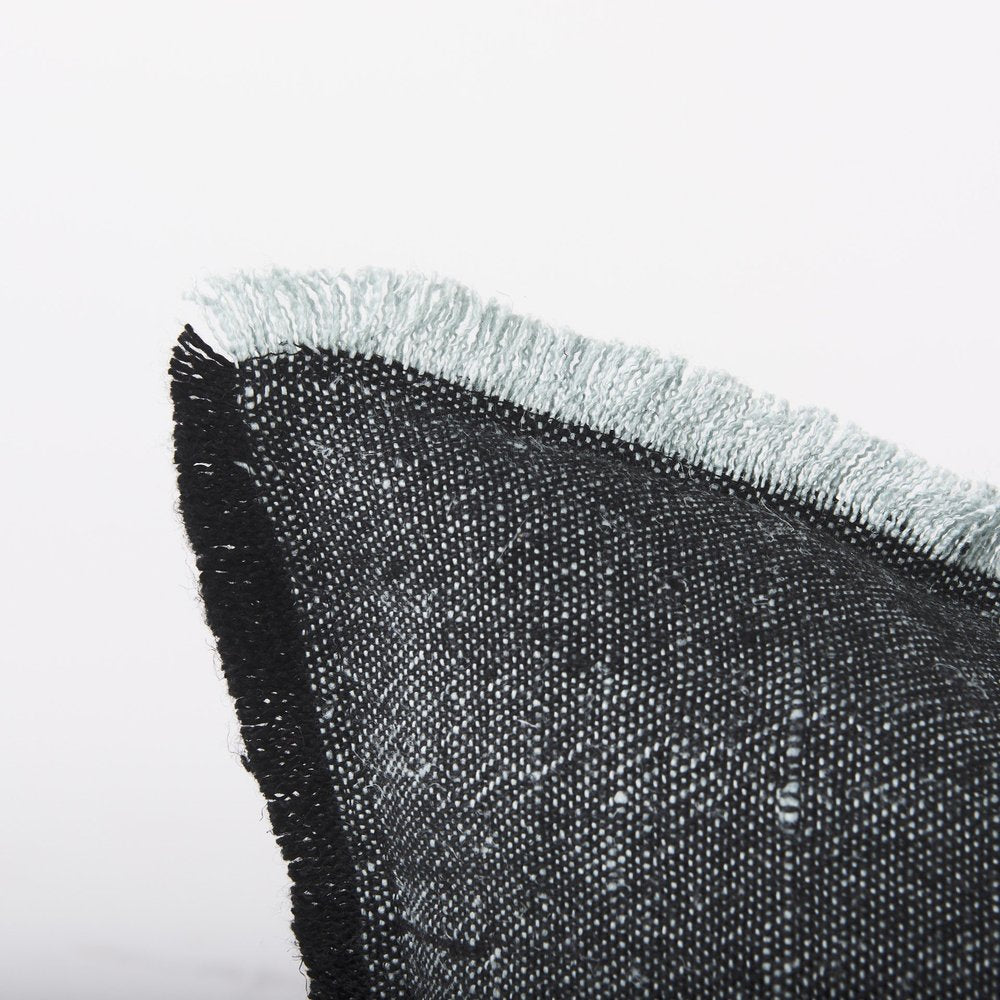 20" Gray Linen Throw Pillow Cover