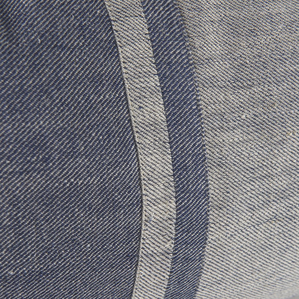 Gray And Blue Color Block Lumbar Pillow Cover