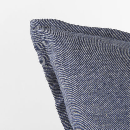 Gray And Blue Color Block Pillow Cover